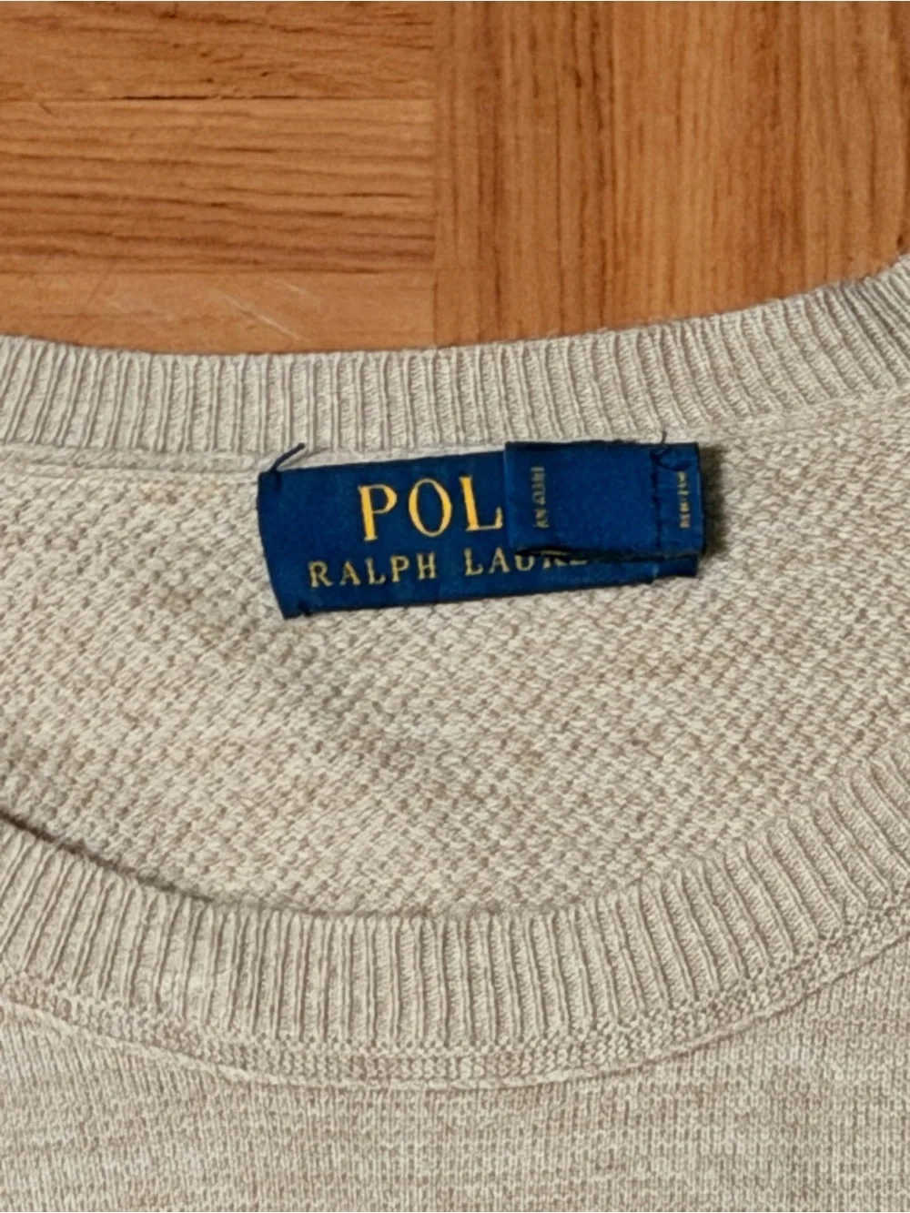 Polo by Ralph Lauren Men's Beige Crewneck Sweater